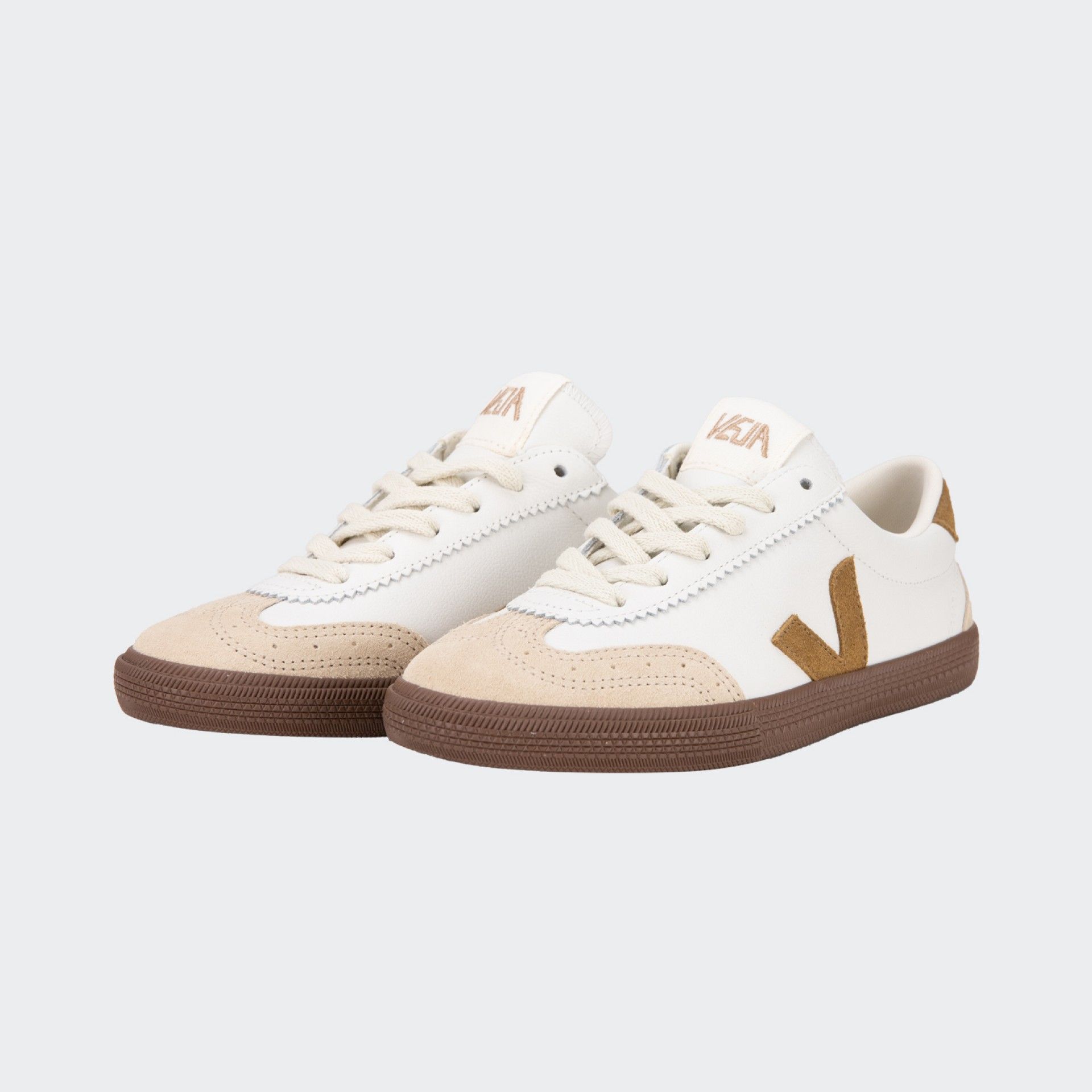 Veja Volley Leather Tent Bark Shoes