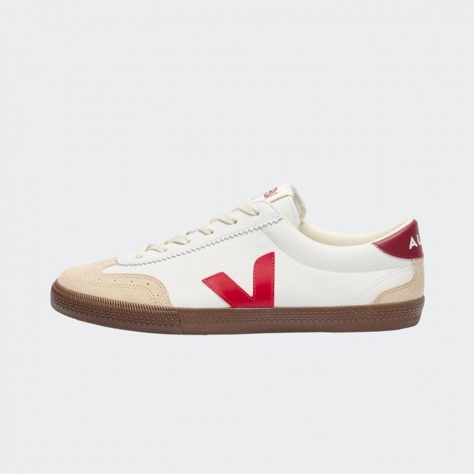 Baskets Veja Volley en cuir blanc Pekin Bark