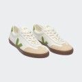 Baskets Veja Volley en cuir blanc �corce de kiwi