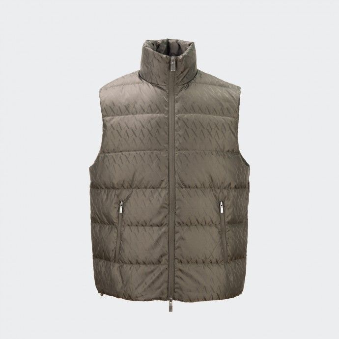 Armani Exchange Monogram Pattern Quilted Vest