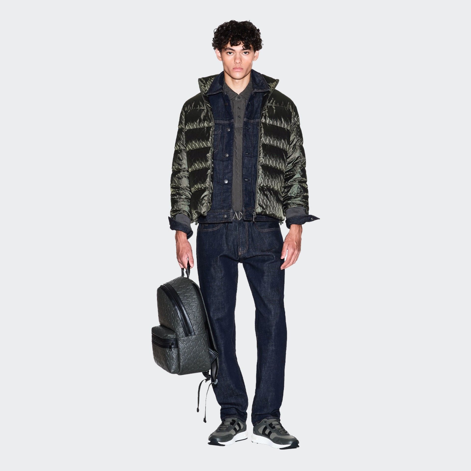 Veste en tissu avec logo Armani Exchange