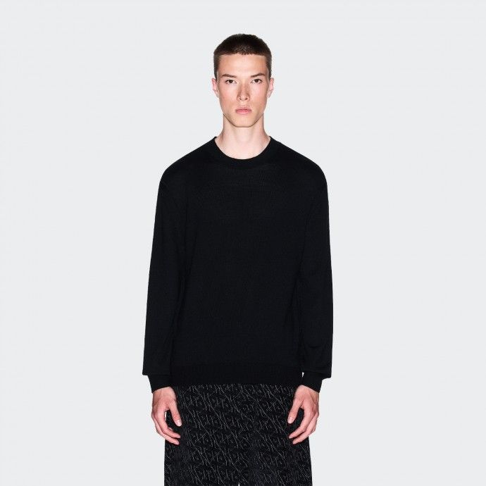 Su�ter de punto con cuello redondo de Armani Exchange