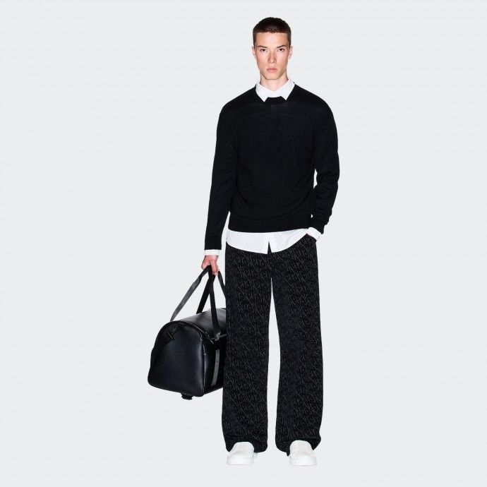 Su�ter de punto con cuello redondo de Armani Exchange