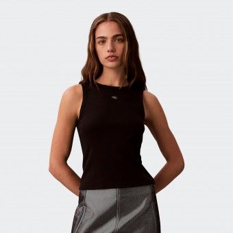 Top Calvin Klein Label 2X2 Baby Rib