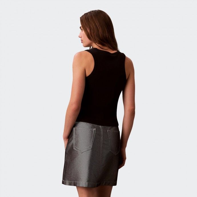 Top Calvin Klein Label 2X2 Baby Rib