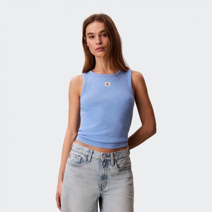 Top Calvin Klein Label 2X2 Baby Rib