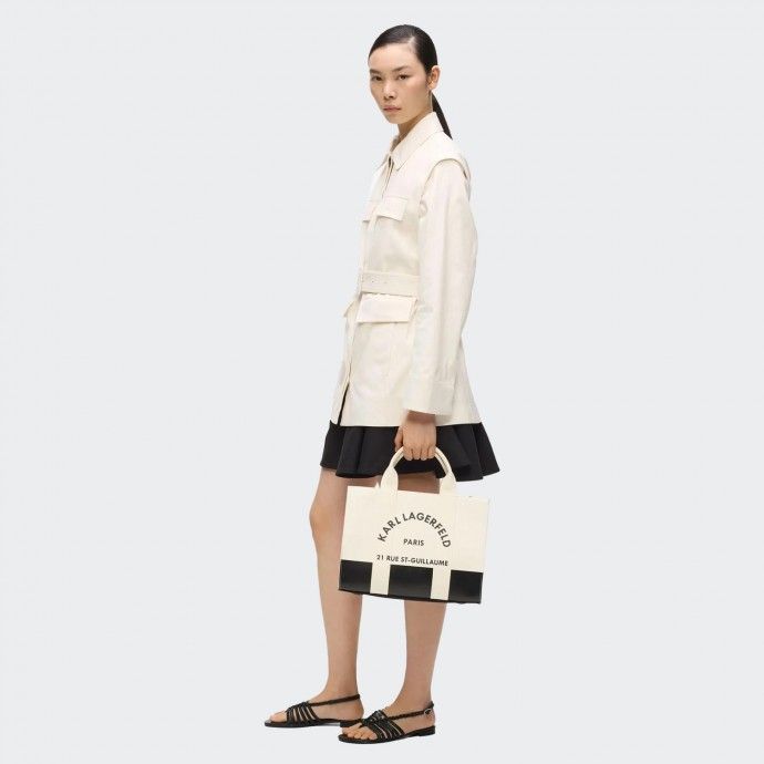 Bolso bandolera Karl Lagerfeld Rue St-Guillaume square patch bolso tote mediano