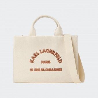 Mala Karl lagerfeld Rue St-Guillaume square patch medium tote bag