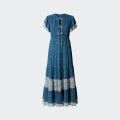 Vestido Comprido C/ Padrão Floral Pepe Jeans Vestido Comprido C/ Padrão Floral Pepe Jeans