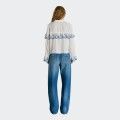 Camisa Com Folhos Bordados Pepe Jeans Camisa Com Folhos Bordados Pepe Jeans