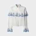 Camisa Com Folhos Bordados Pepe Jeans Camisa Com Folhos Bordados Pepe Jeans