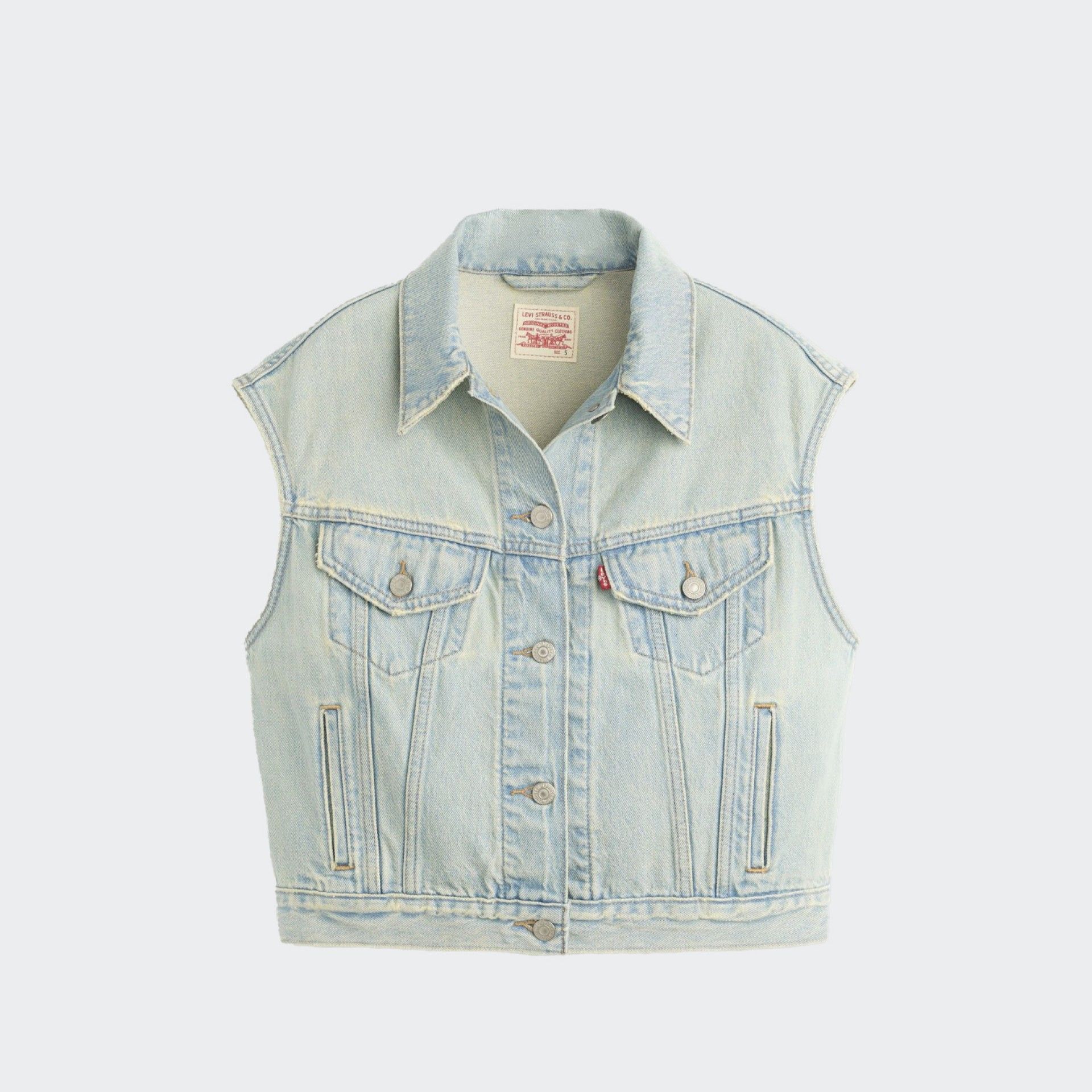 Veste en denim Levis Shrunken 90´S Vest Que Pasa Trucker