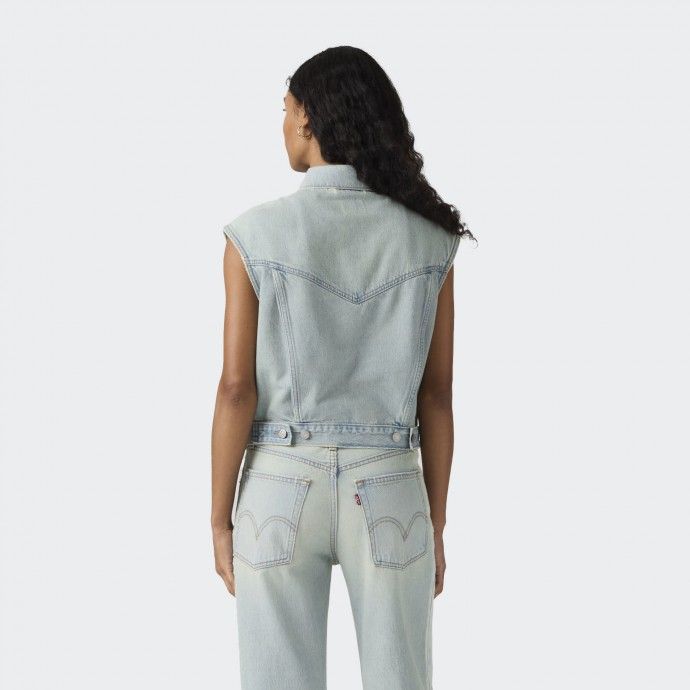 Veste en denim Levis Shrunken 90´S Vest Que Pasa Trucker