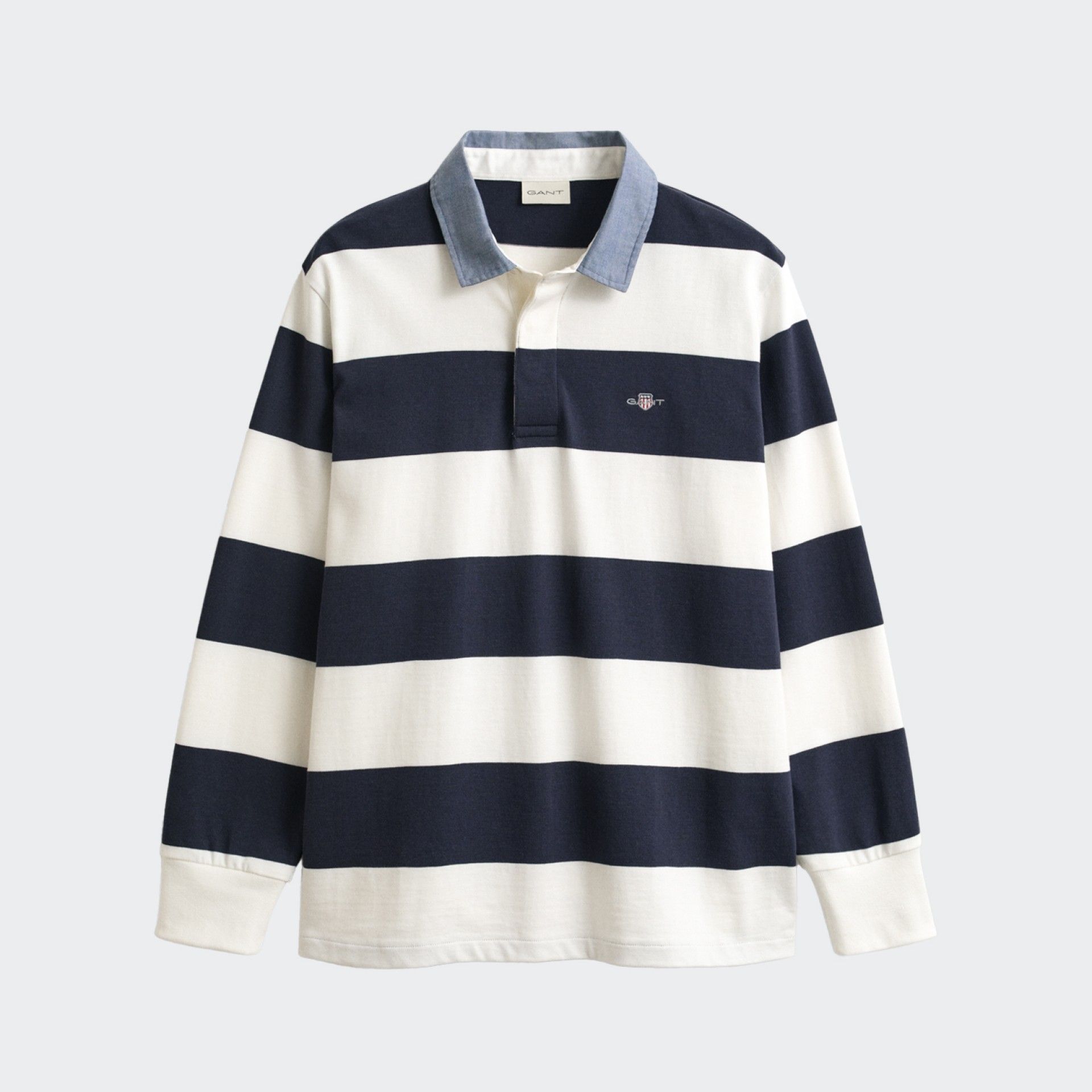 Polo Gant Regular Chambray Stripe Heavy Rugger