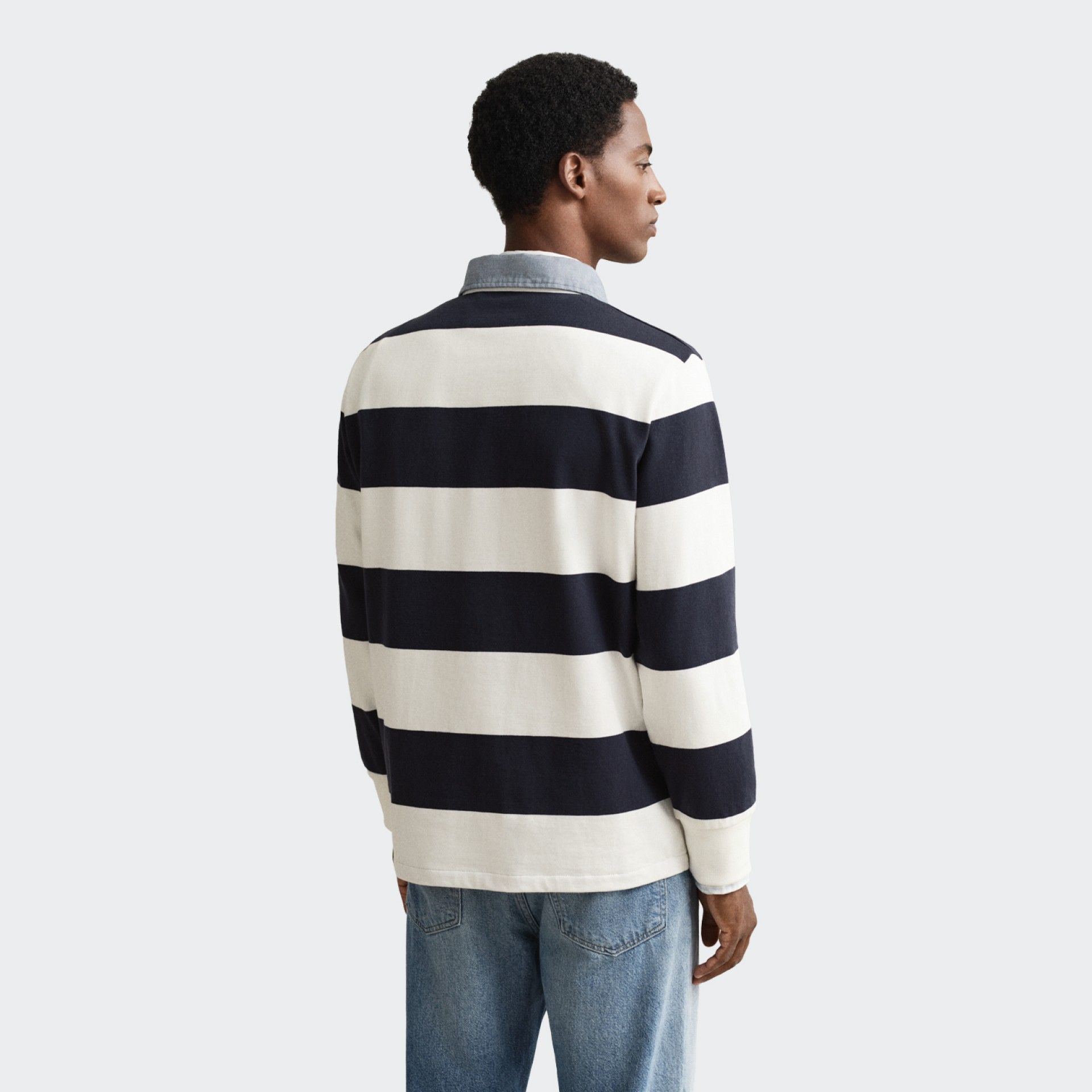 Polo Gant Regular Chambray Stripe Heavy Rugger