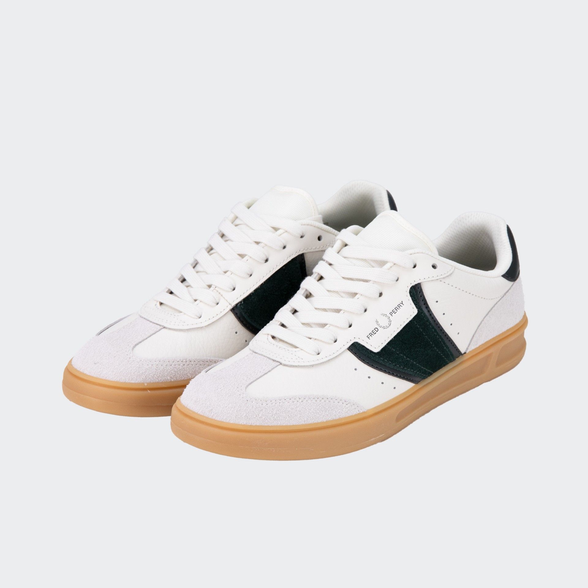 Baskets Fred Perry en cuir texturé et daim