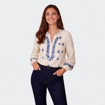 Polin Et Moi Embroidered Blouse