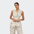 Goa Goa waistcoat with a floral pattern Goa Goa waistcoat with a floral pattern