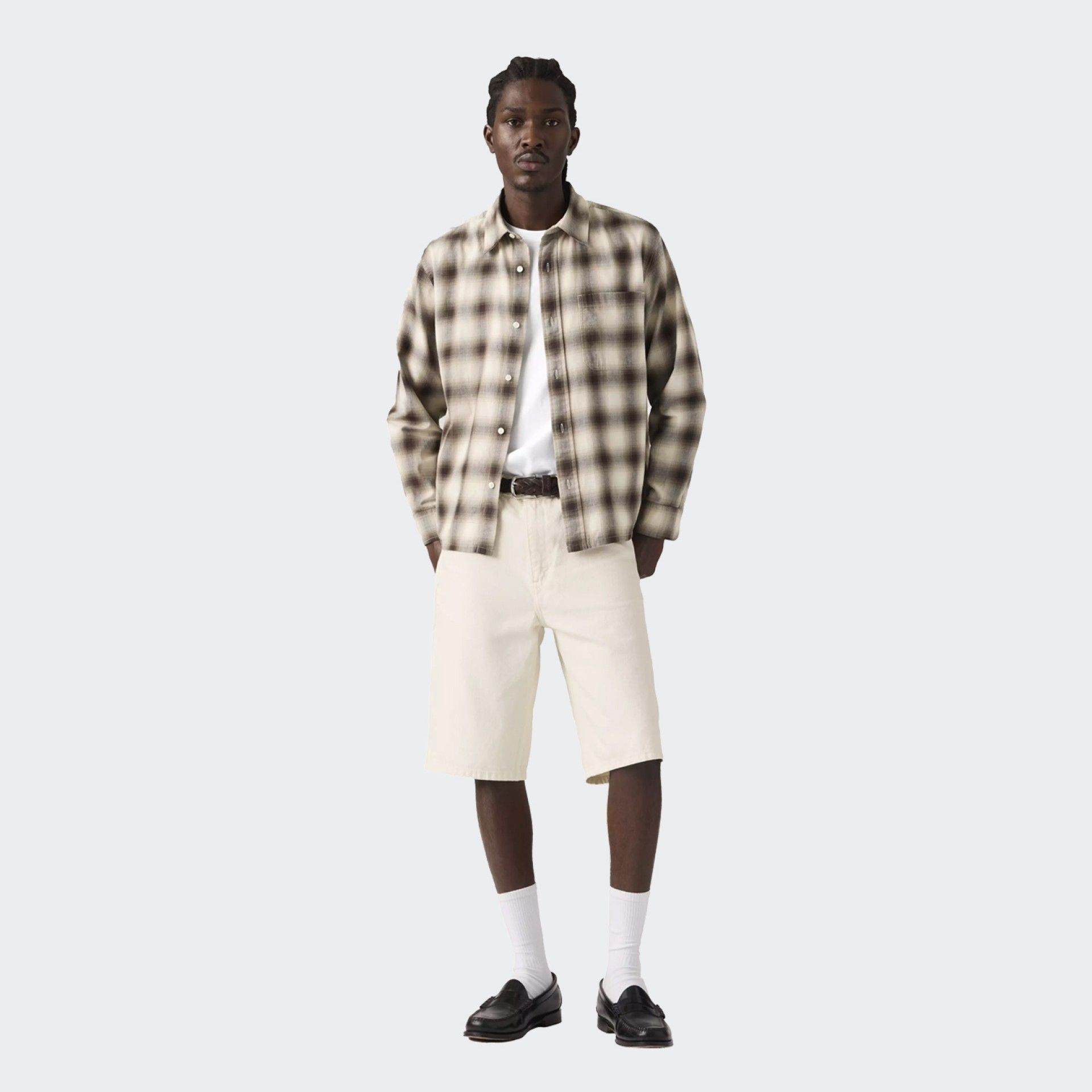 Calções Levis 469 Loose Shorts Ecru Bone