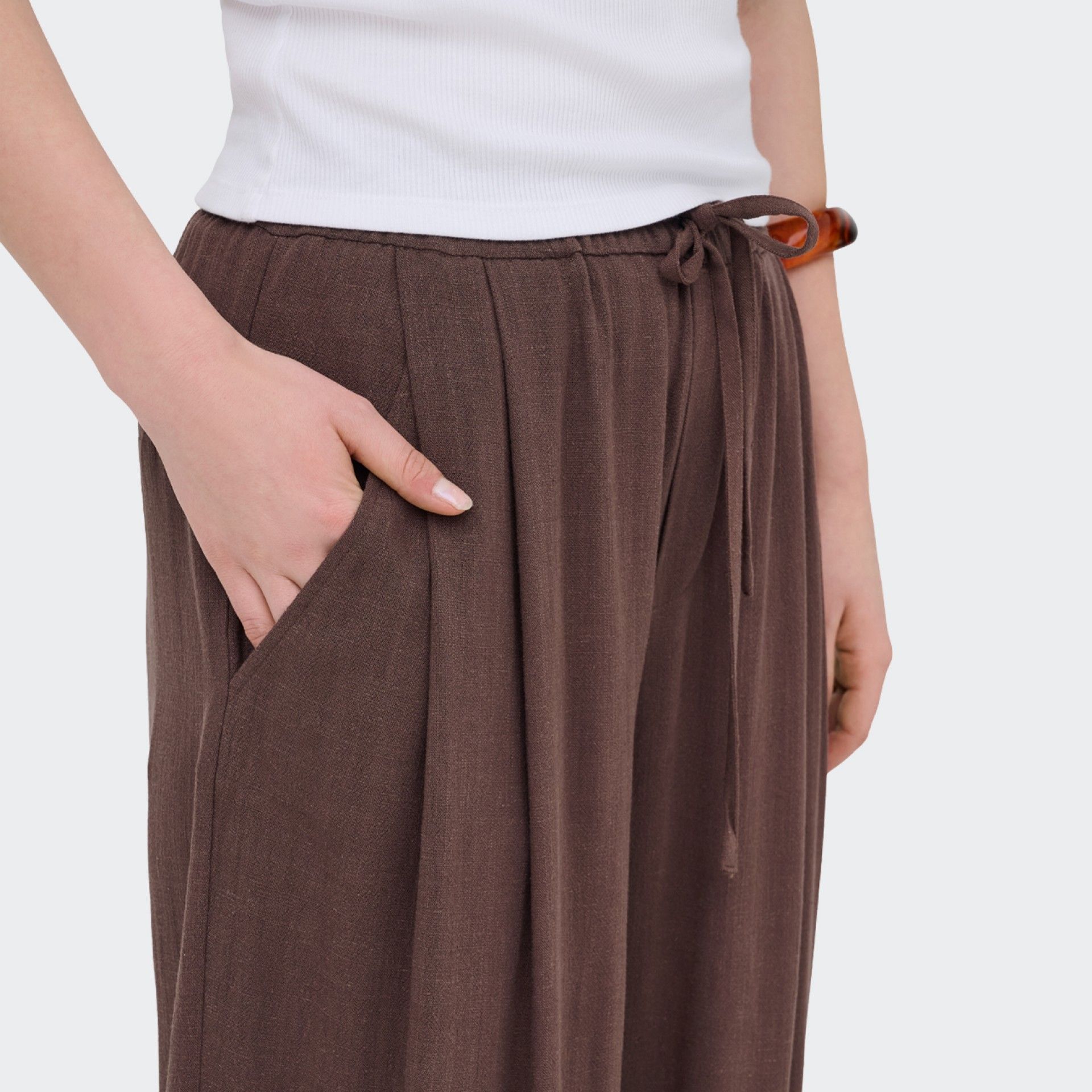 Pantalon en lin Only