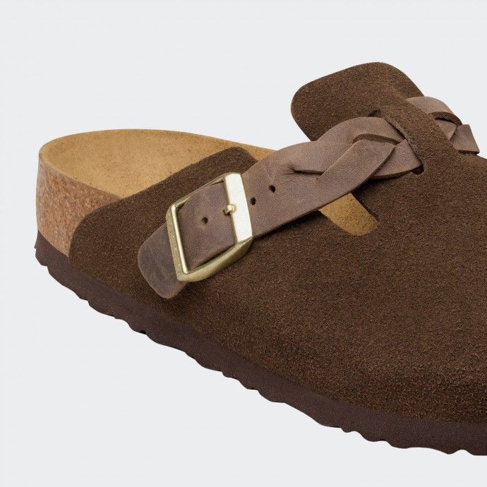 Sandales Birkenstock Boston Braided Suede Leather
