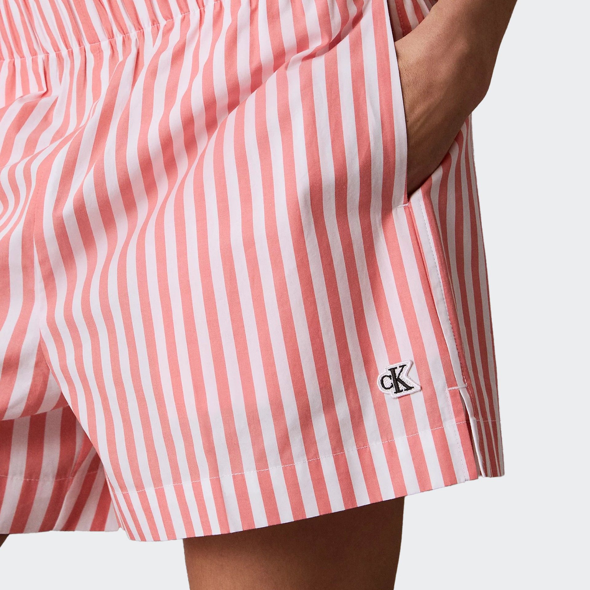 Calções de Popeline com Riscas Calvin Klein
