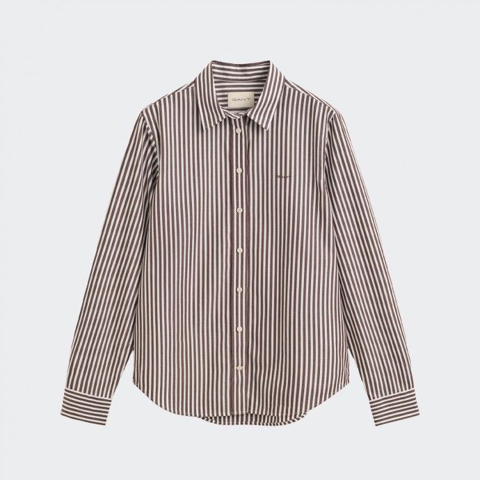 Classic striped poplin shirt