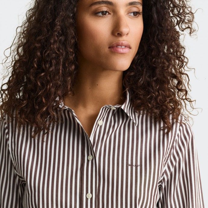 Classic striped poplin shirt